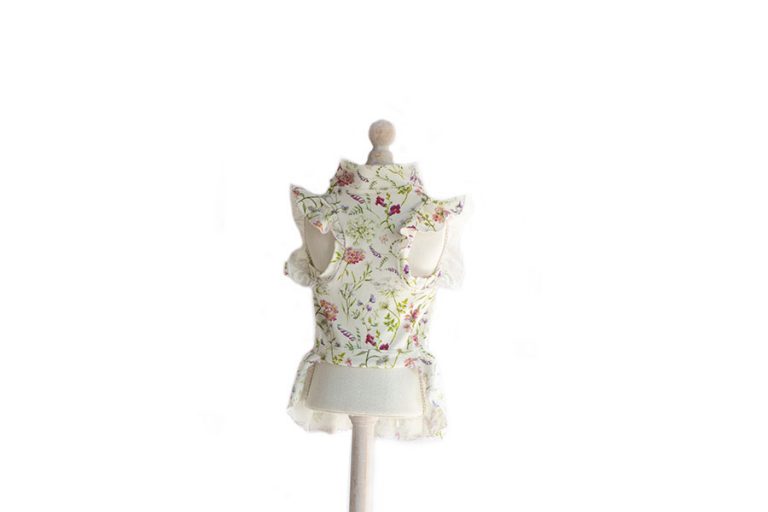 rochie catei imprimeu flori pastel 2
