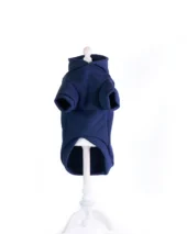 Hanorac albastru pentru câini cu imprimeu Lil Bark poză față