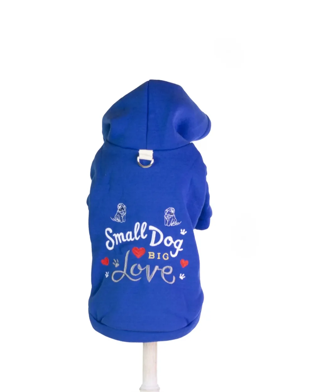 Hanorac albastru pentru câini – model Small Dog Big Love