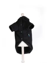 îmbrăcăminte Halloween pentru câini neagră cu imprimeu craniu, hanorac din bumbac pentru căței CristaliaPet poză față