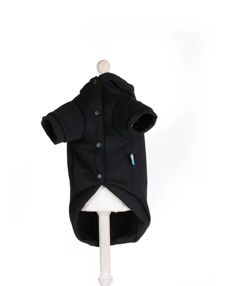 îmbrăcăminte Halloween pentru câini neagră cu imprimeu craniu, hanorac din bumbac pentru căței CristaliaPet poză față