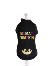 Hanorac negru pentru câini Mama’s Pumpkin – haine de Halloween CristaliaPet