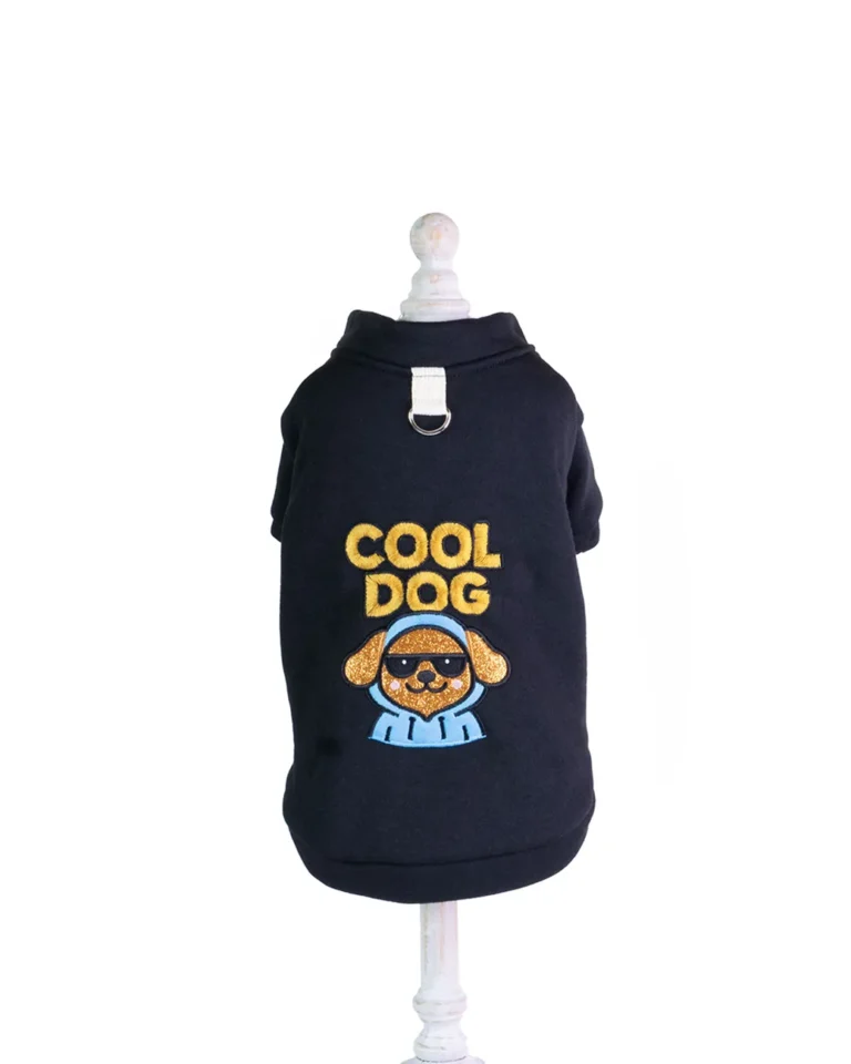 hanorac negru pentru câini cool dog