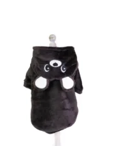 Hanorac pufos pentru câini maro cu glugă Ursuleț 2