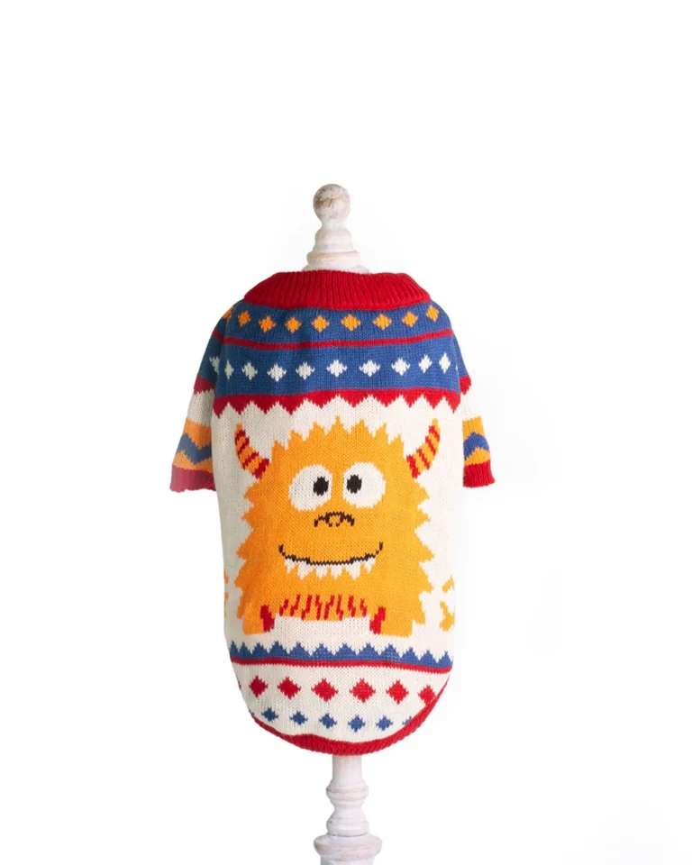 pulover pentru câini cu monstru colorat